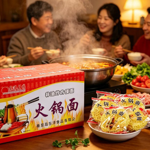 Confezione singola da 40 g di noodles istantanei con pentola calda